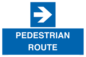 PEDESTRIAN ROUTE - right arrow